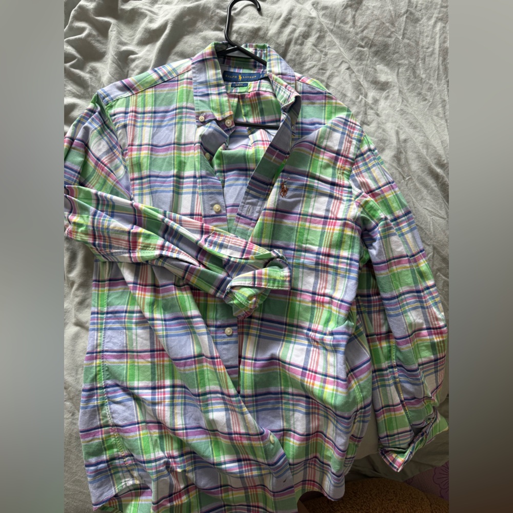 EUC Ralph Lauren Slim Fit Plaid Shirt
